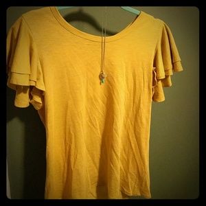 DREW top with layered, bell sleeves