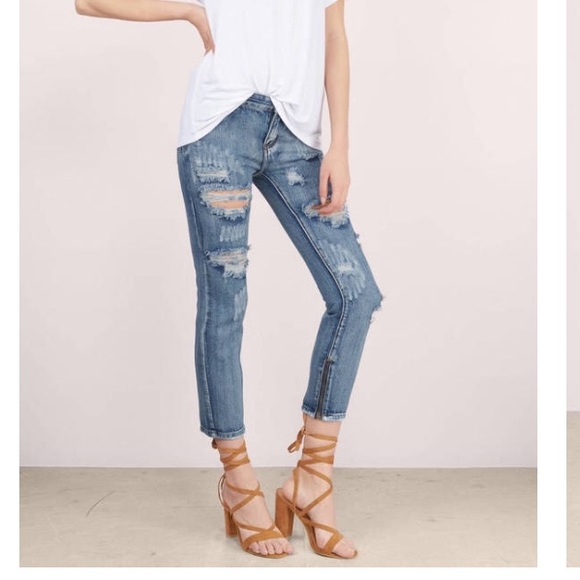 NWT Tobi Distressed Skinnies - Picture 2 of 8