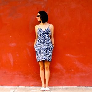 Perfect summer geometric print dress with cutouts