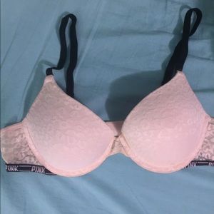 VS Pink Lace Push Up Bra