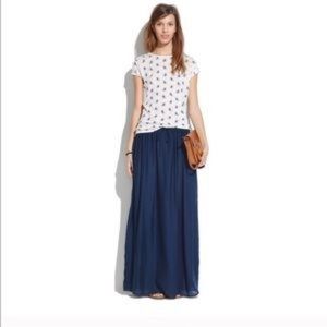 Madewell navy blue maxi skirt small