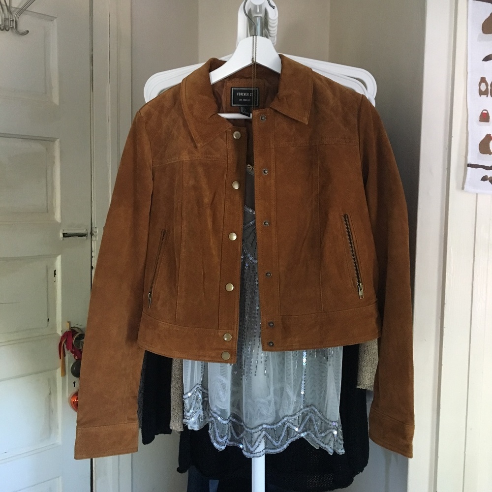 Leather Cropped Jacket