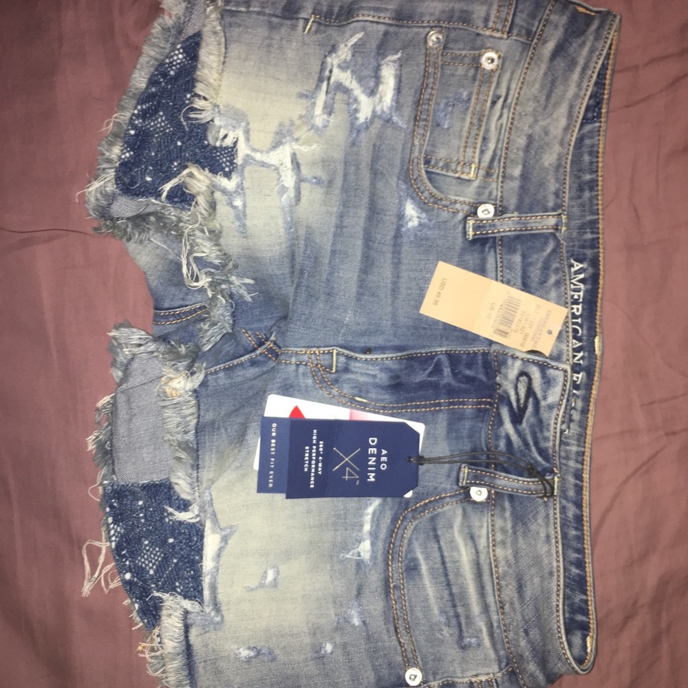 Shortie jean shorts-AE