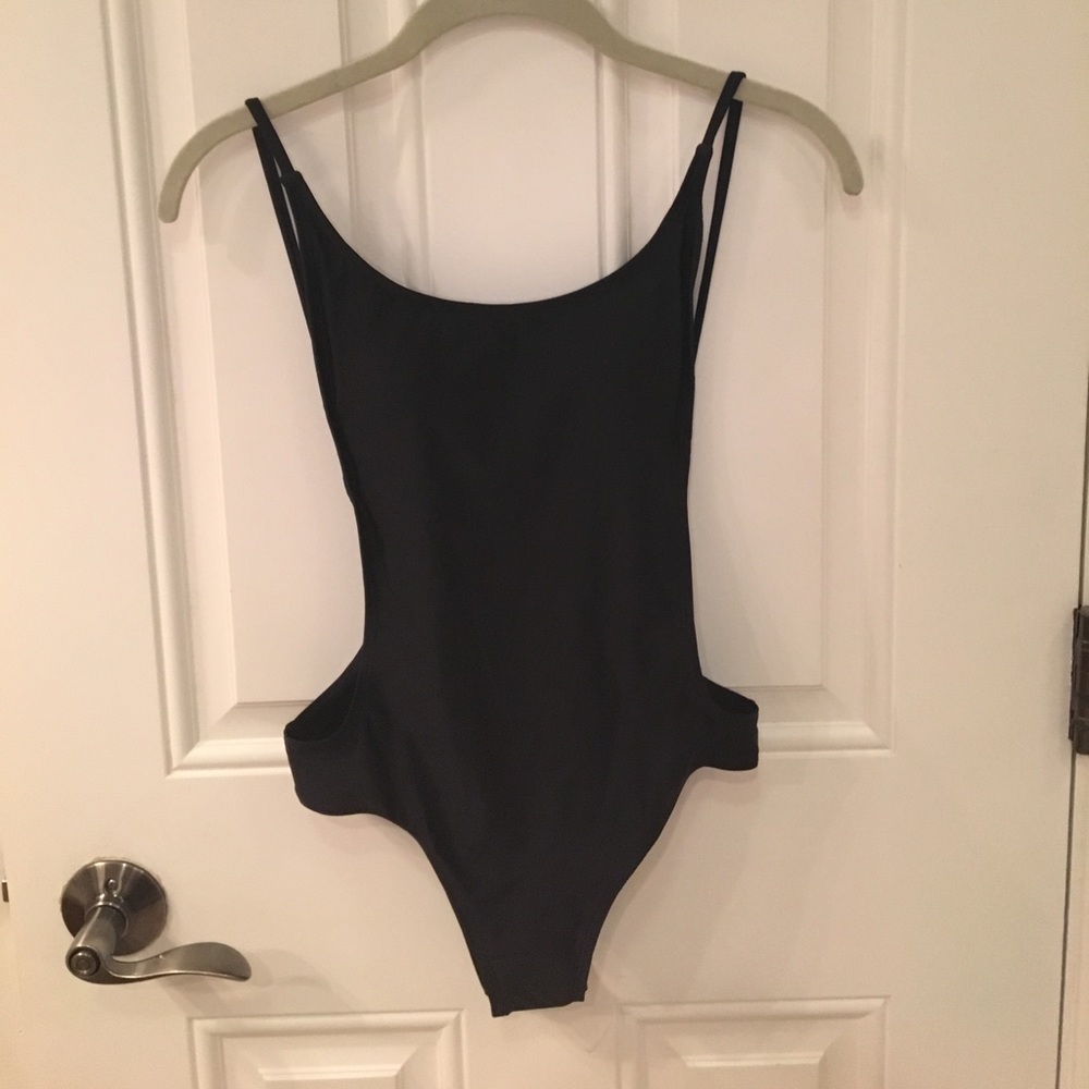 NEVER WORN black one piece bathing suit