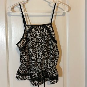 Black and white patterned top