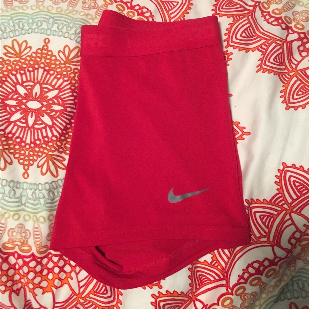 Red Nike pro spandex