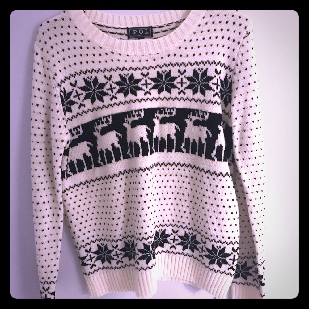 Cream Colored Festive Sweater
