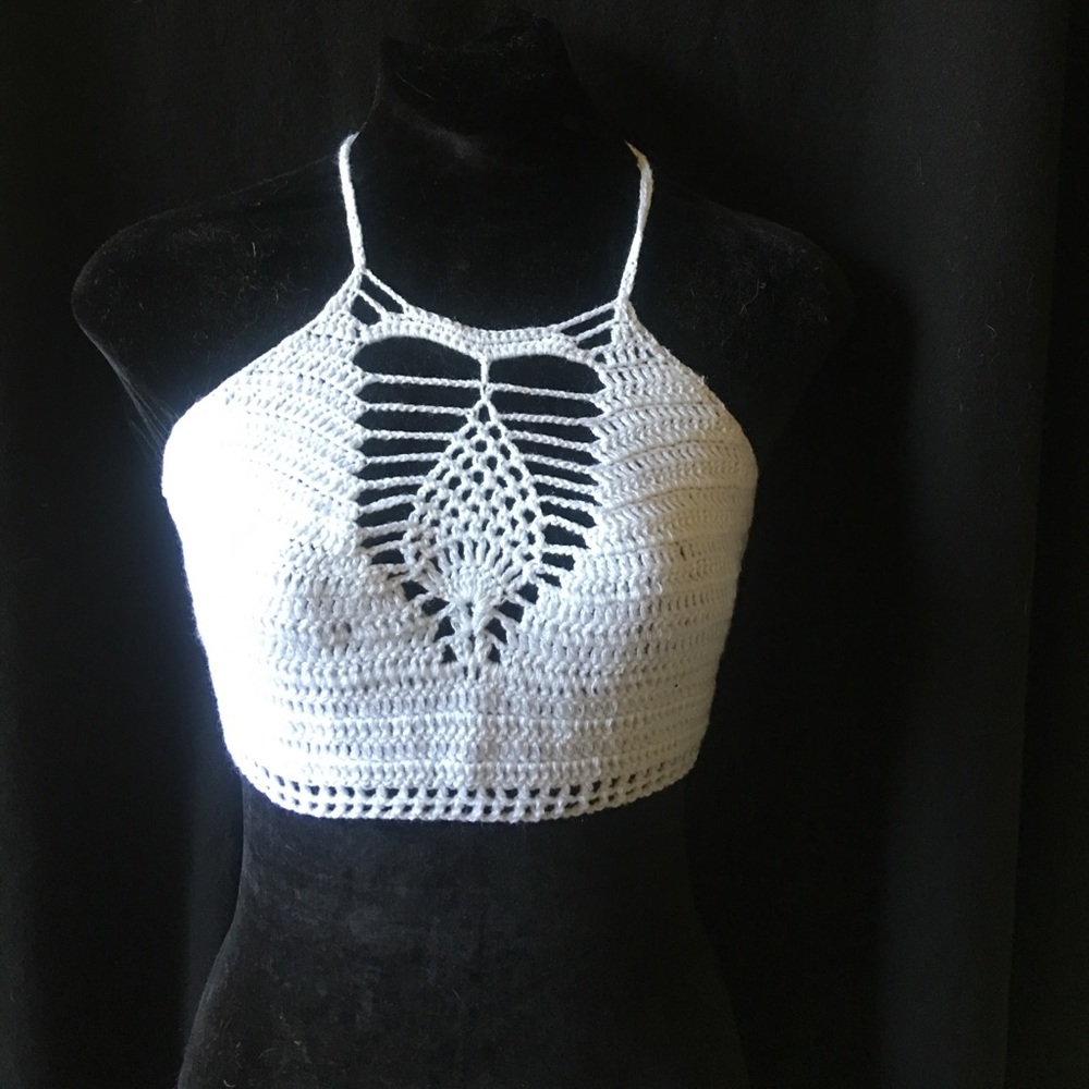 White crochet top