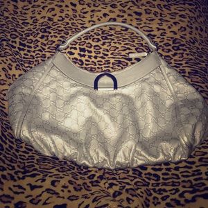 Gucci Shoulder bag Silver double GG print