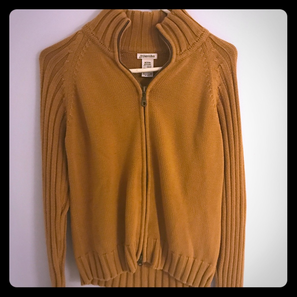 Mustard Zip Up Sweater