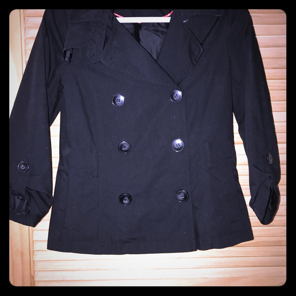 Black jacket, H&M double breasted water resistant