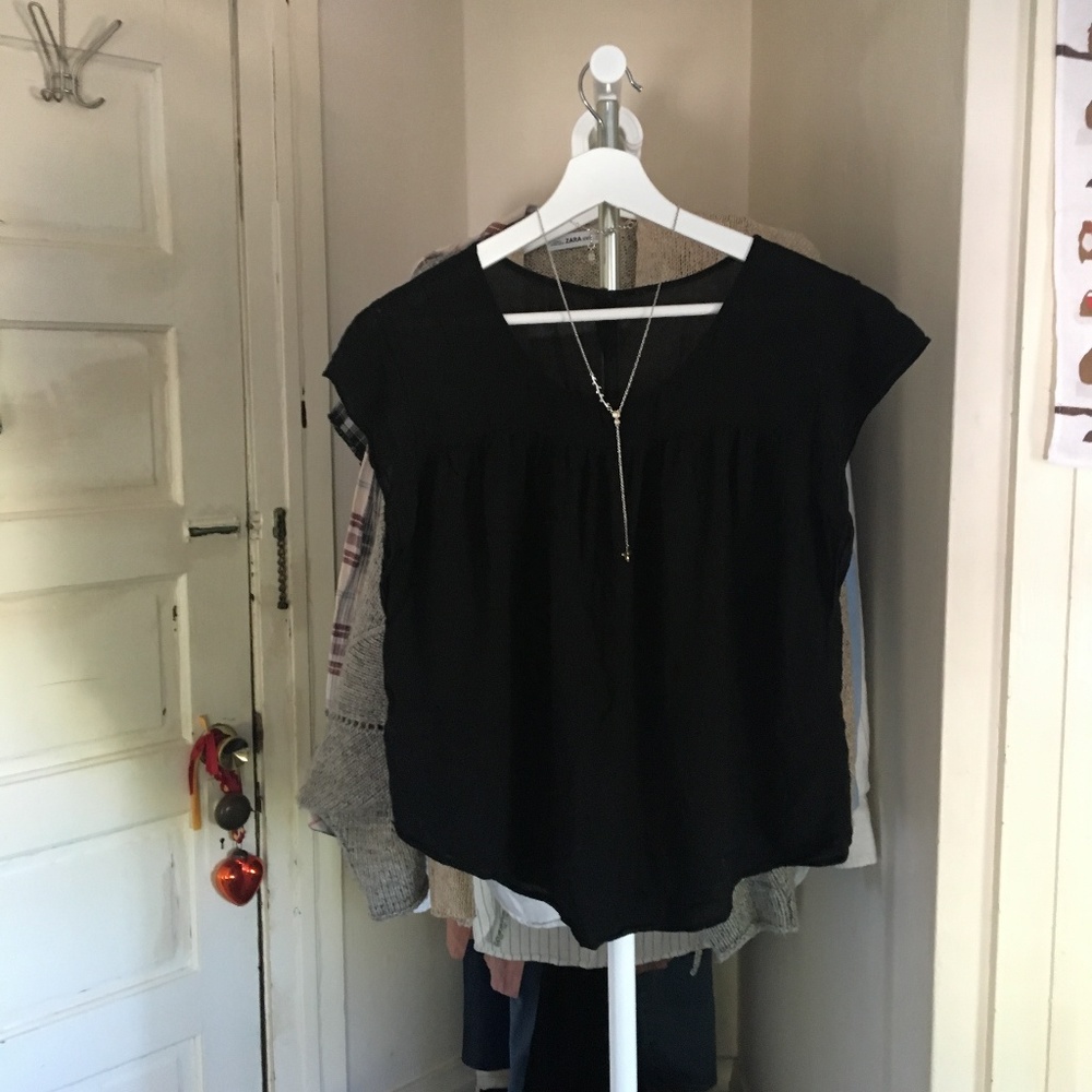French Black Blouse