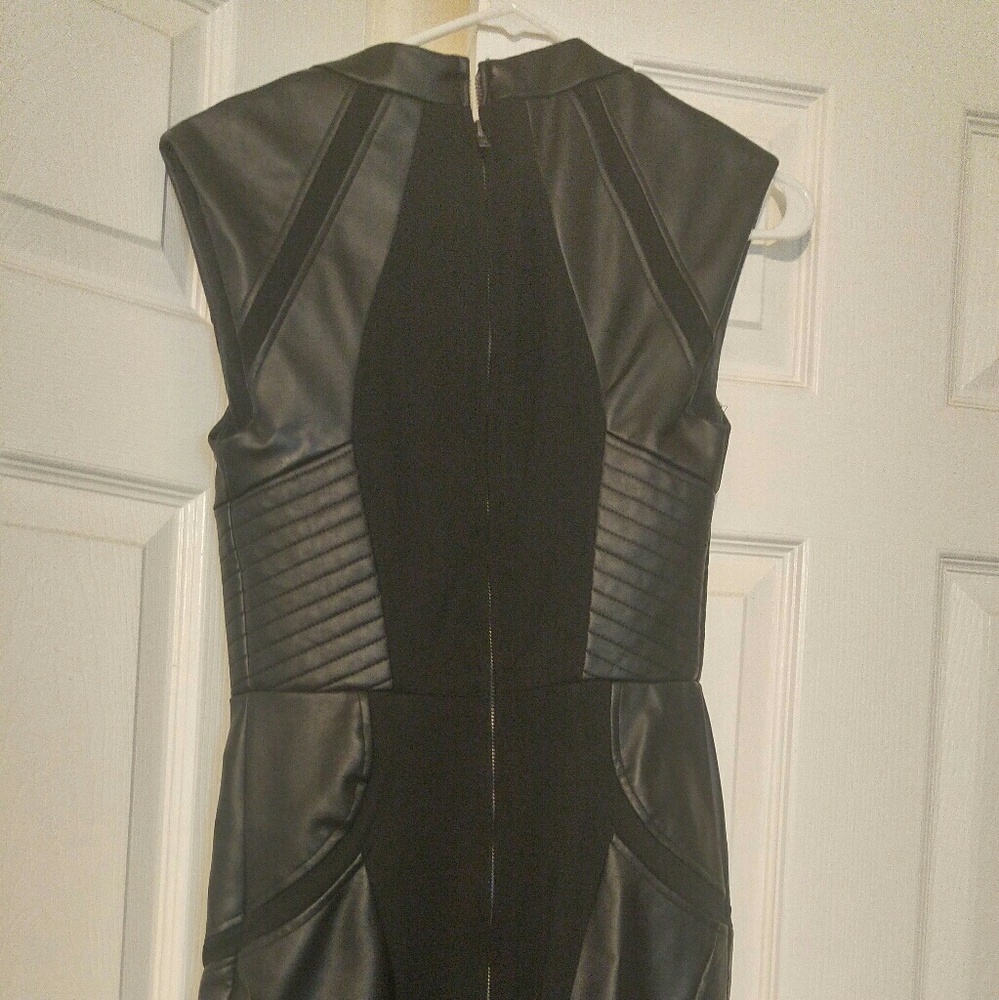 Faux leather dress
