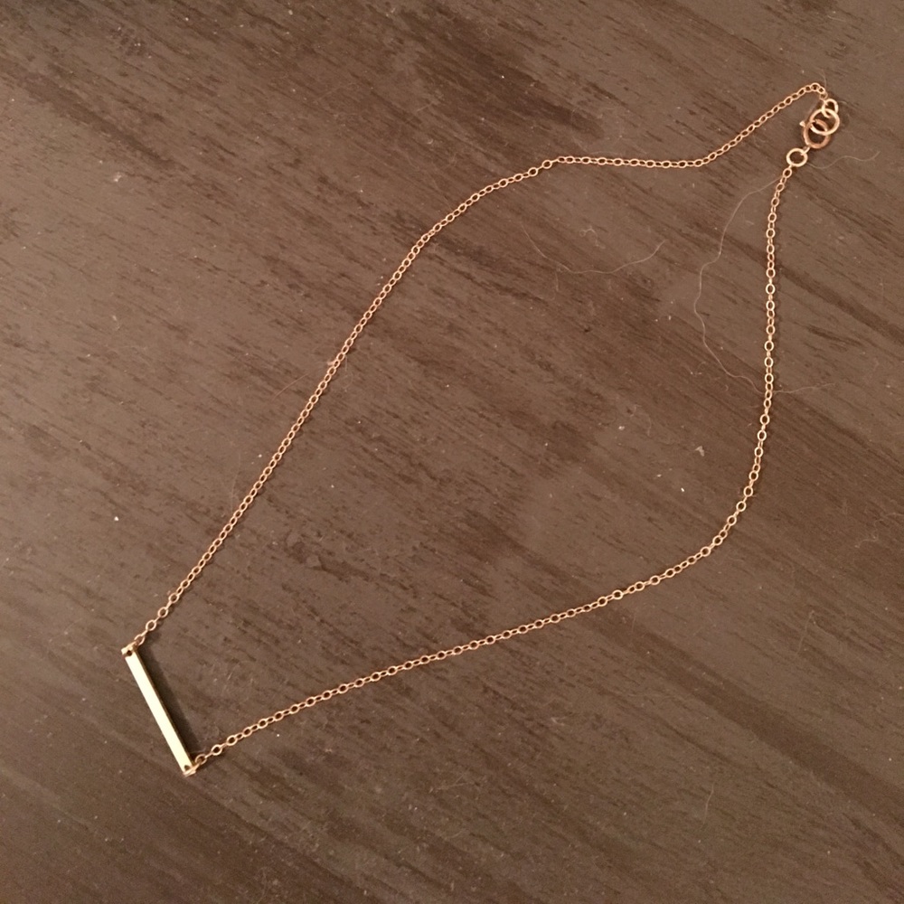 Gold bar necklace
