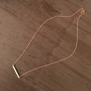 Gold bar necklace