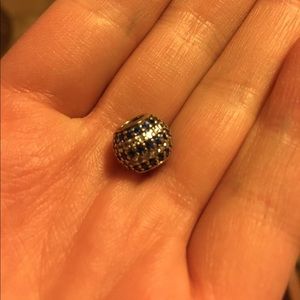 Sapphire and CZ Pandora Charm