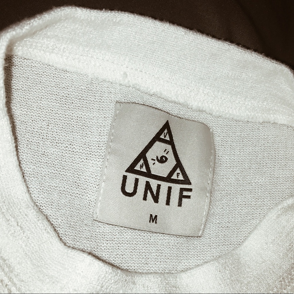 WHITE UNIF VERA CROP TOP SIZE M