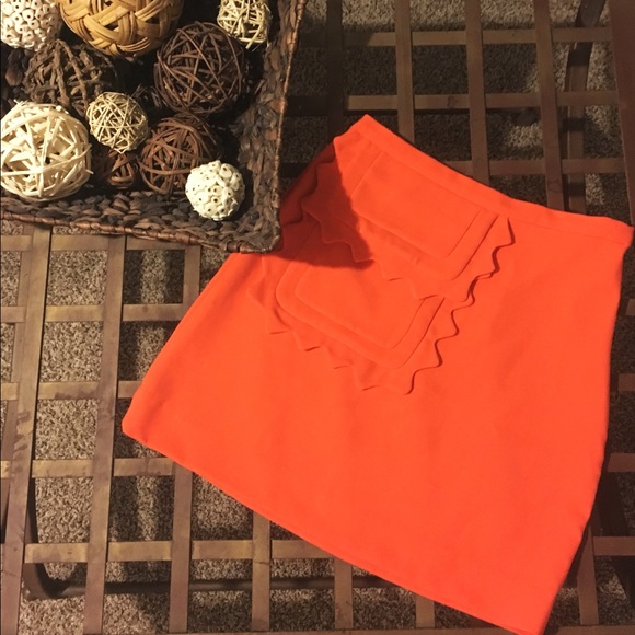 Victoria Beckham x Target Orange Twill Skirt - Picture 2 of 3