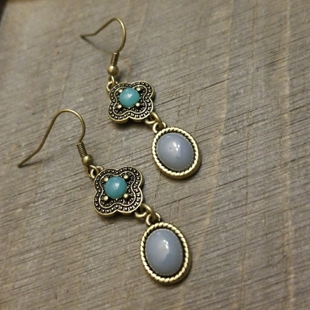 JBloom BLUE and TEAL Dangle Earrings 2 for $12 - Picture 3 of 5