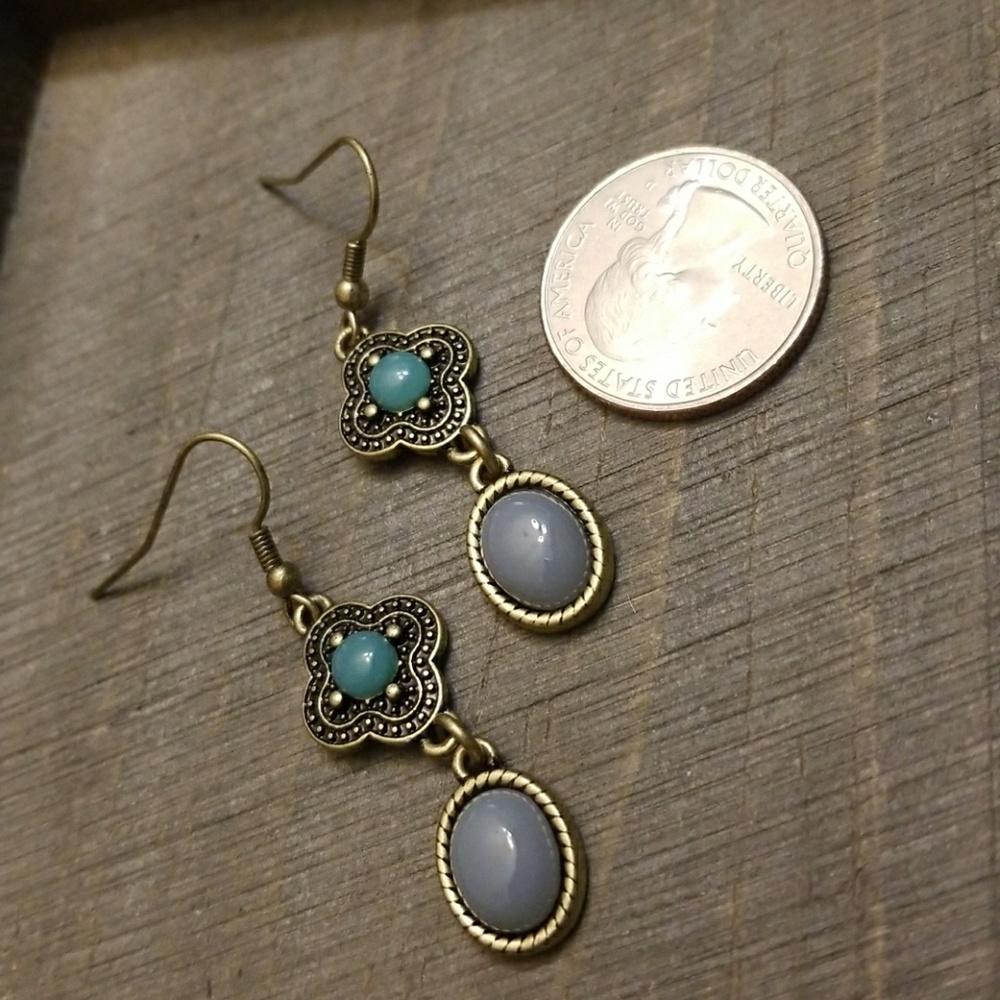 JBloom BLUE and TEAL Dangle Earrings 2 for $12 - Picture 4 of 5