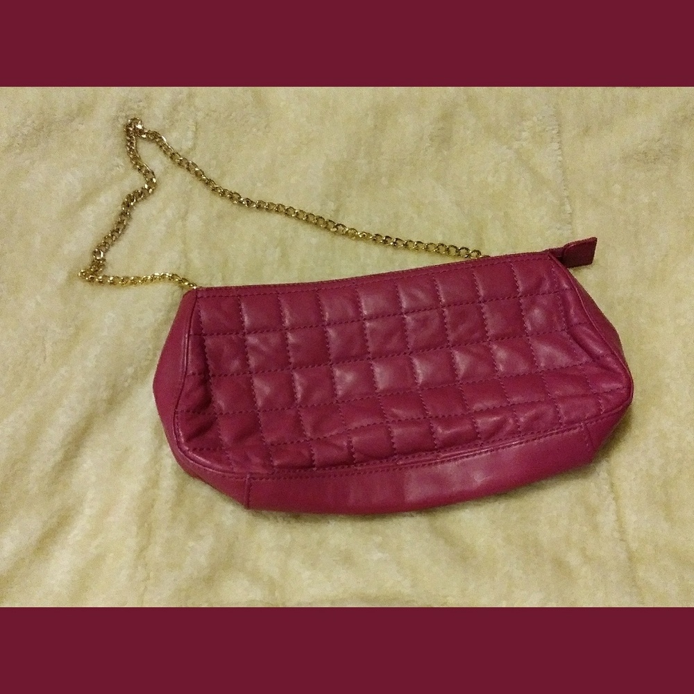 Etienne Aigner Pink Leather Crossbody Chain Bag