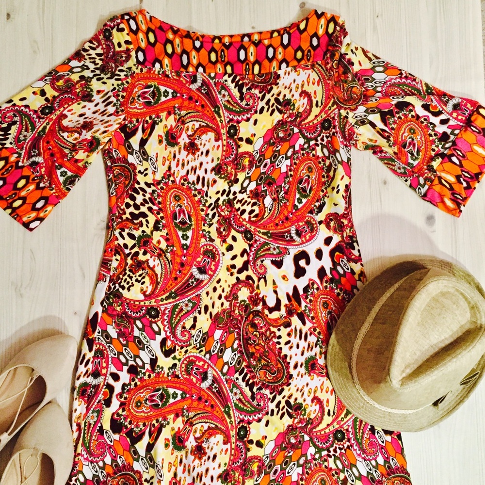 Candie's Psychedelic Hippie Shift Dress Size Small