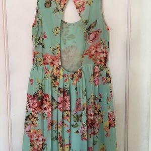 Light blue floral dress