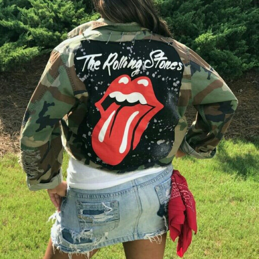 Custom made 2 order crop Camo jacket