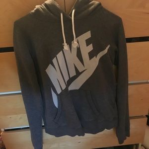 Gray Nike hooded sweatshirt