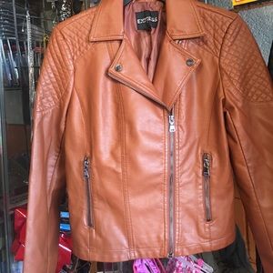 Express brown leather jacket!