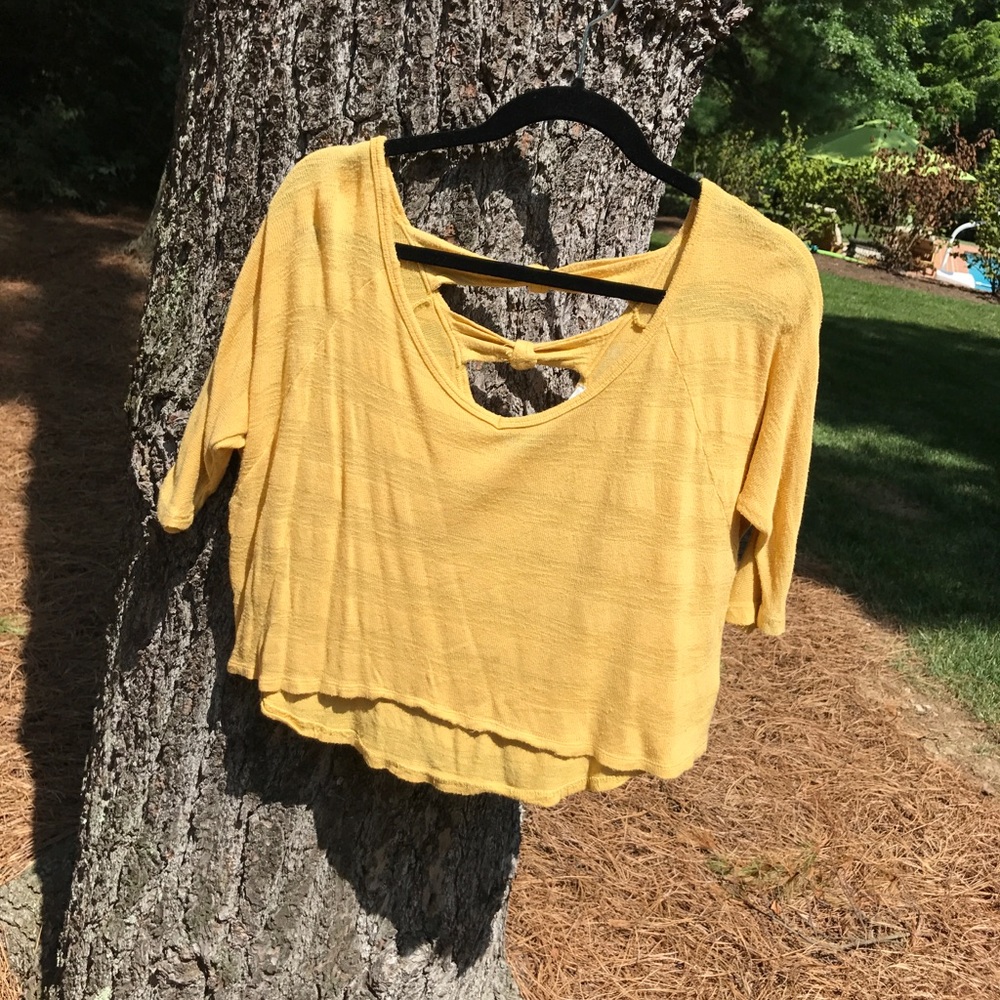 Mustard Yellow Forber 21 Top w/ bow back