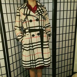 Burberry checkered coat