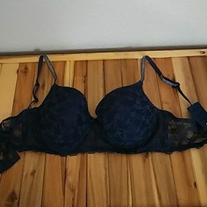 Lacy Blue Pushup Bra 36C