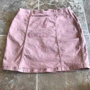 pink mini skirt