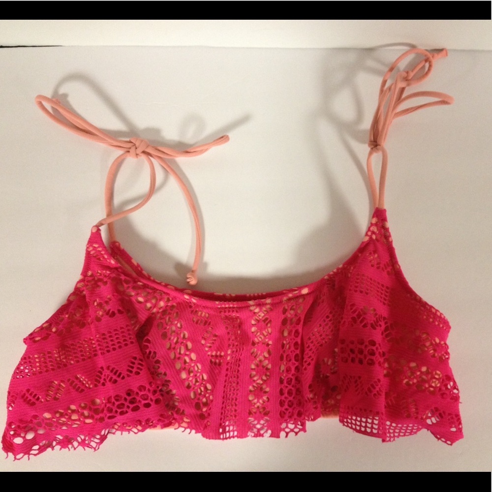 Pink Victoria's Secret bikini top large