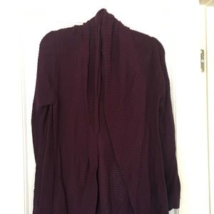 Purple cardigan