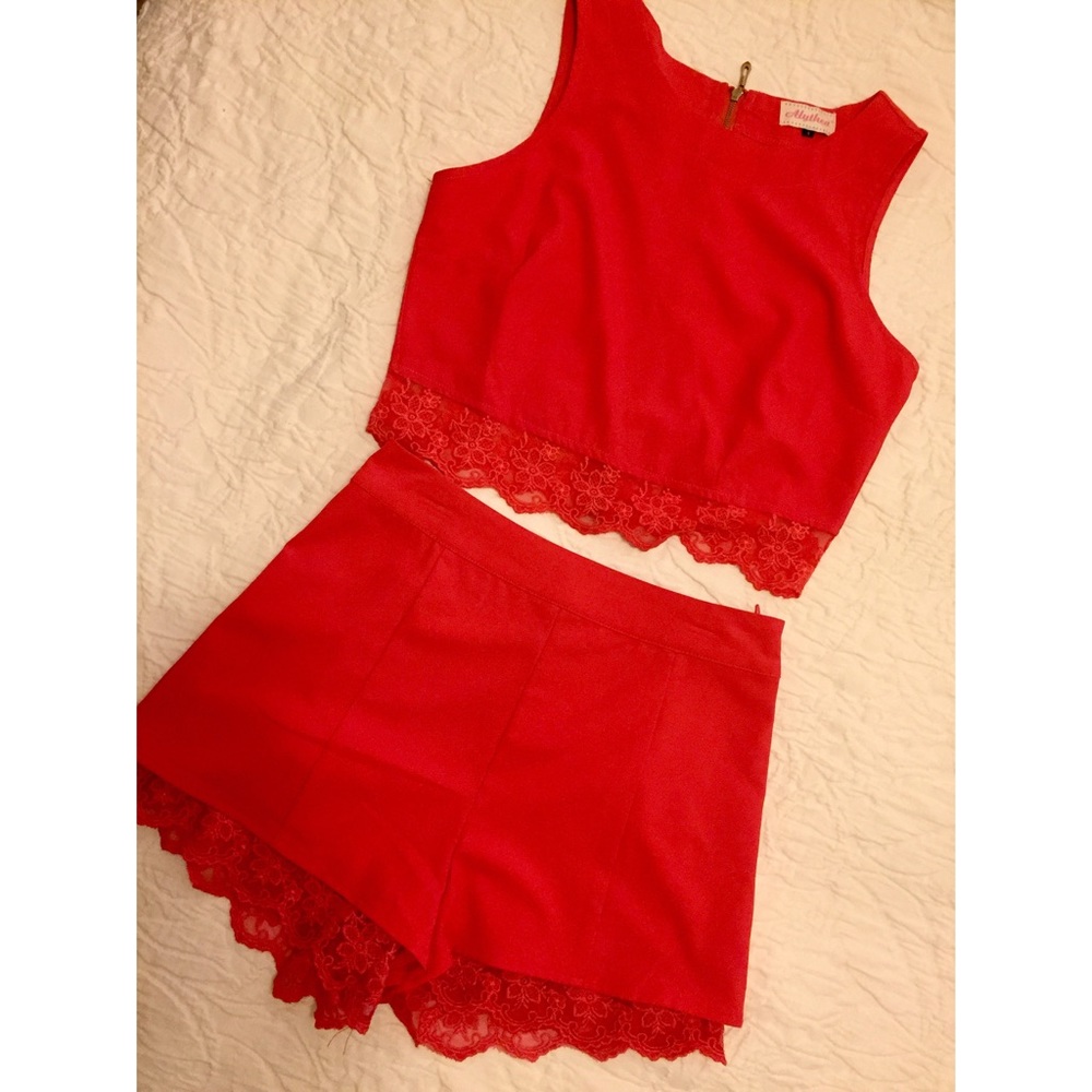 Red Matching Set