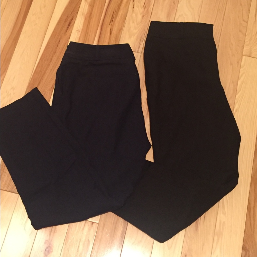 Two pairs Loft Julie Fit Skinnies. 1 black 1 navy