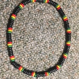 Rasta bead choker
