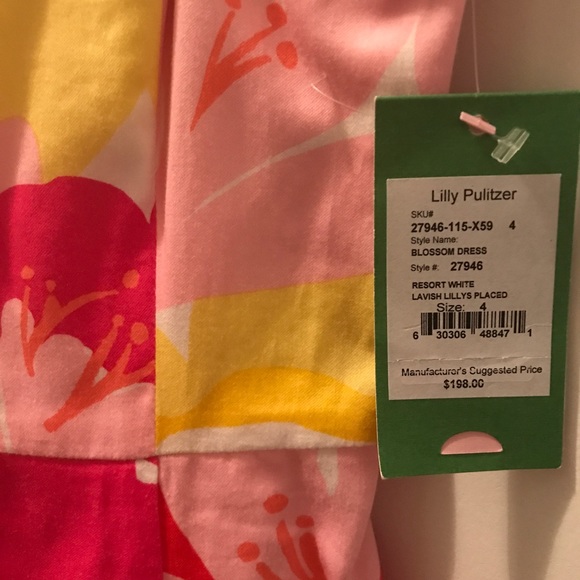 Lilly Pulitzer Lavish Lillys Blossom Dress Size 4 - Picture 3 of 4