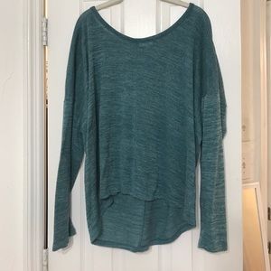 Turquoise Lightweight Slouchy Scoopnexk Sweater