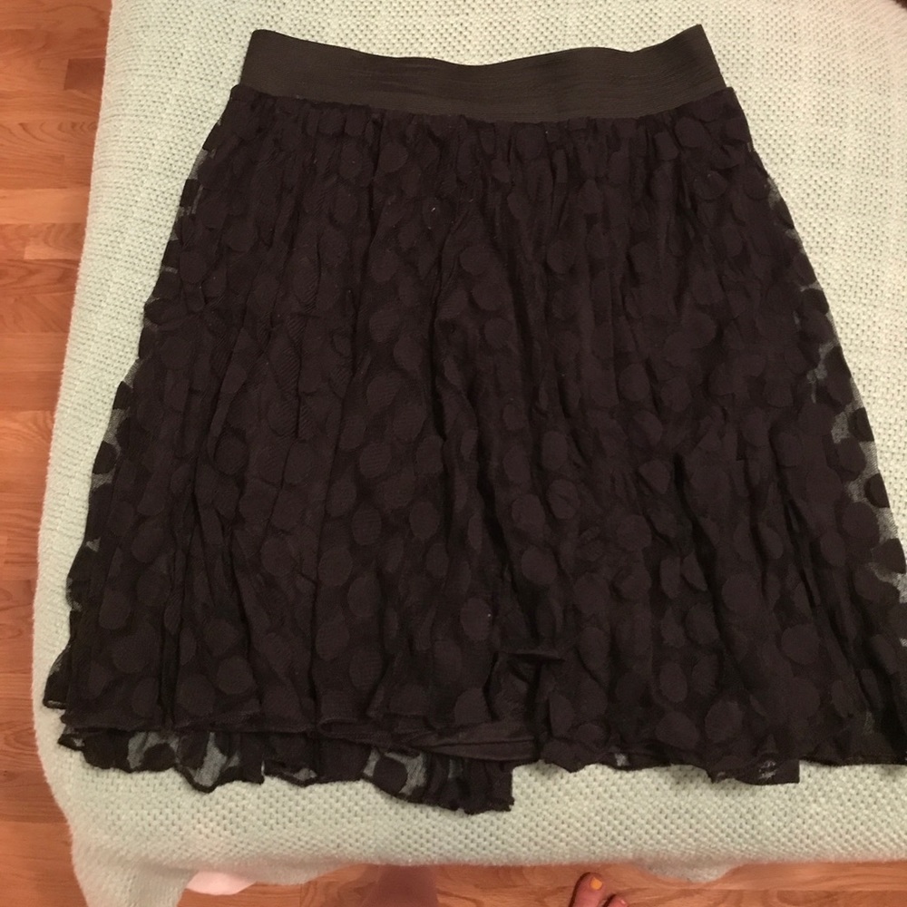 Black polka dot skirt