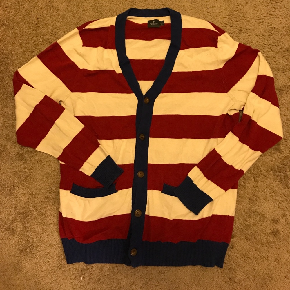 Hawkings McGill Red, White, and Blue Cardigan