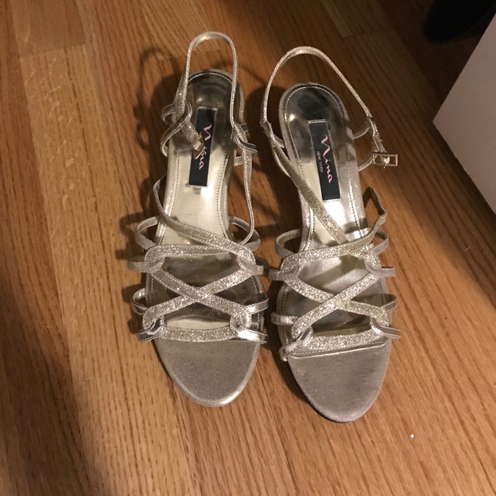 Glitter dressy heels