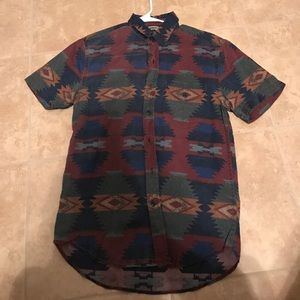 Salt Valley Short Sleeve Printed Button up shirt