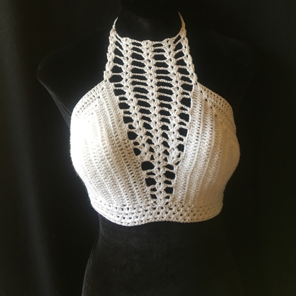 White crochet top