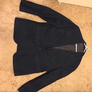 J. Crew Navy Cotton Blazer Size Large