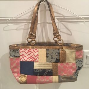 Coach patchwork shoulder bag
