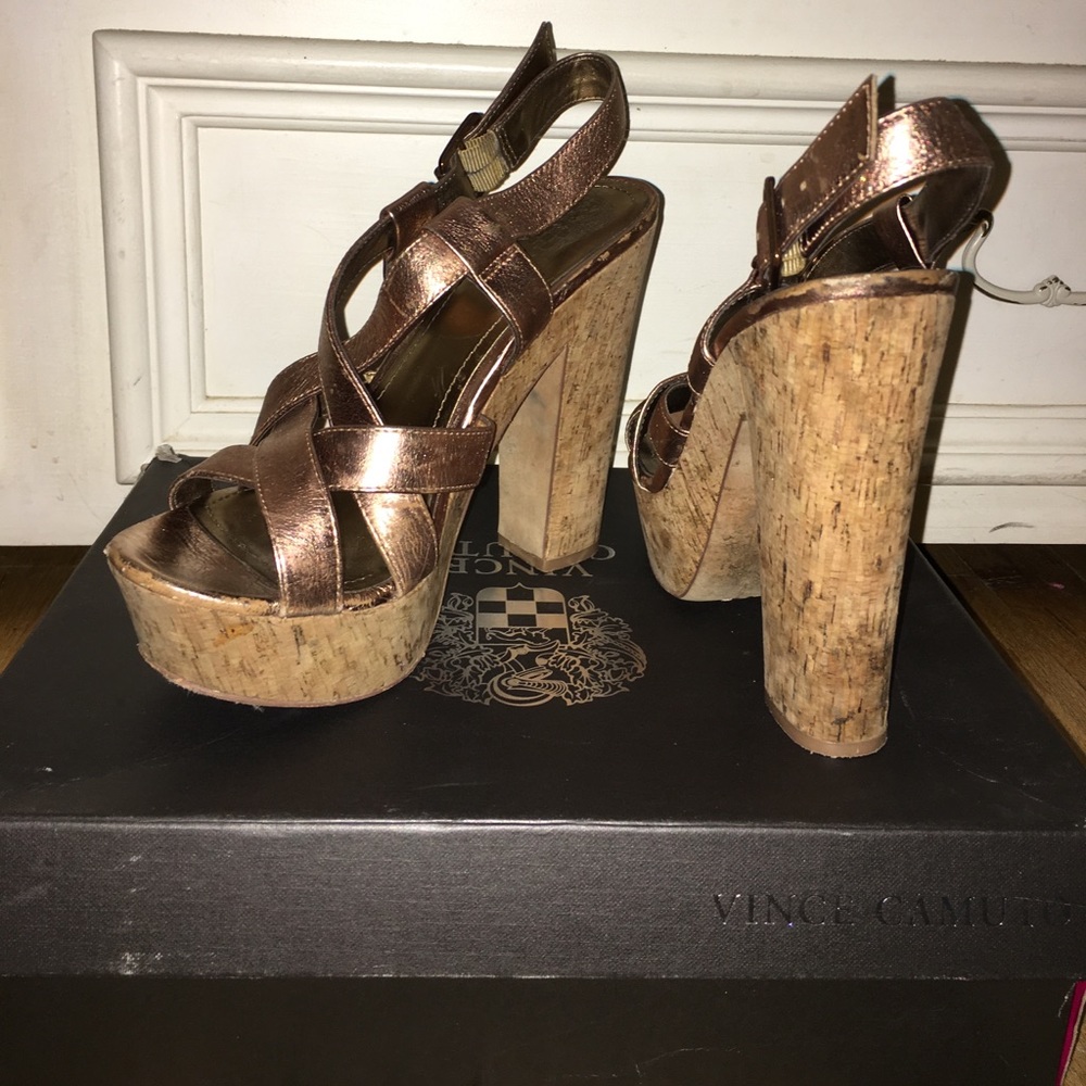 Vince camuto platform strappy heels