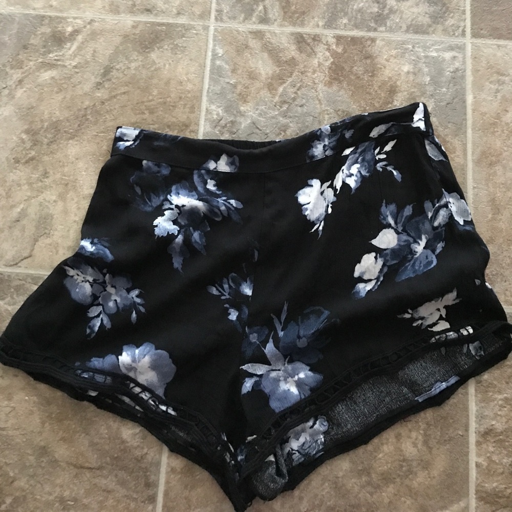 floral womens soft shorts